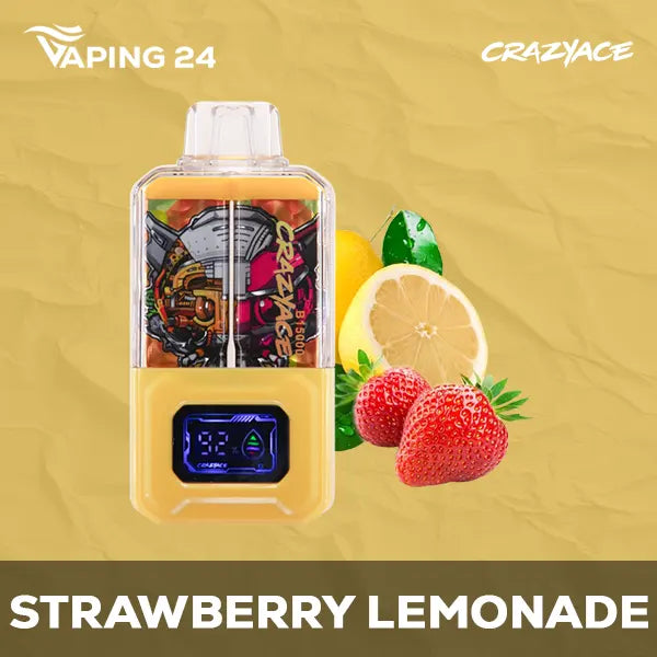 CrazyAce B15000 Strawberry Lemonade Flavor - Disposable Vape