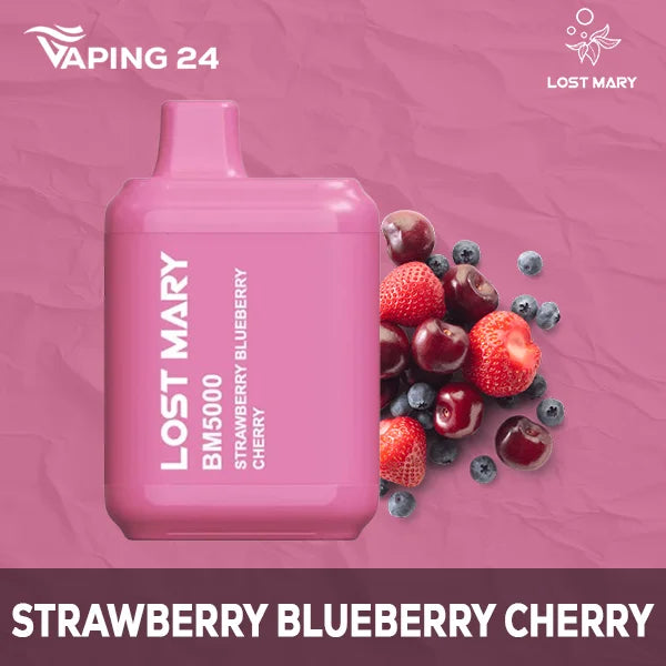 Lost Mary BM5000 Strawberry Blueberry Cherry Flavor - Disposable Vape